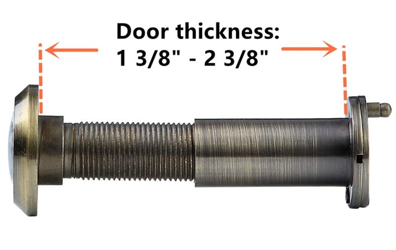 Forliggio Peephole Front Door Viewer with Privacy Cover, One-Way 220 Degrees in Antique Bronze - Image 4