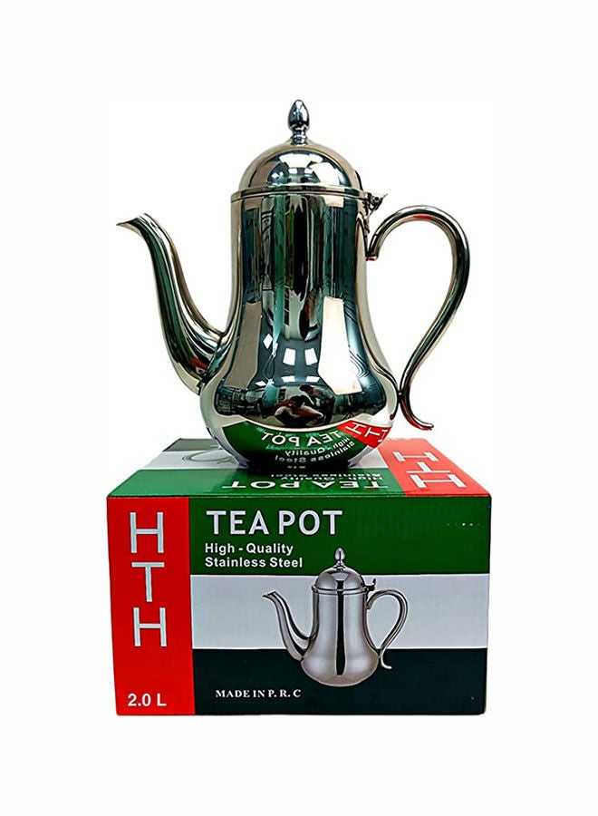 AKDC Stainless Steel Tea Kettle UAE Special Day Collection With Large Capacity - Tea Coffee Pot Ideal for Home Office & Hotel – Compact & Stylish Design with Heat Resistant Handle (2.0 Liter) - Image 5