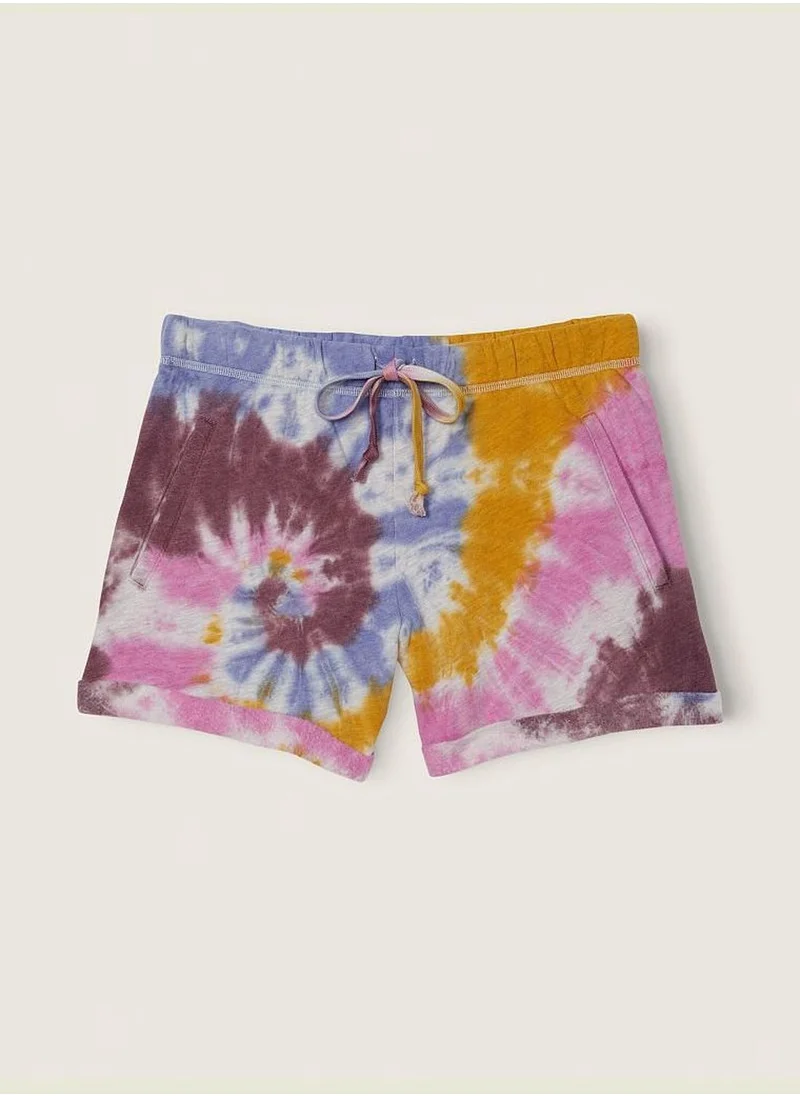 PINK 4.25" Rolled Hem Sweat Shorts