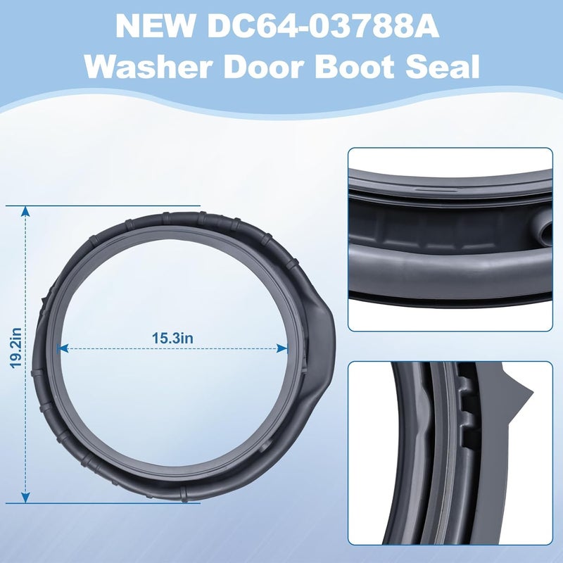 Cylrod Upgrade DC64-03788A Washer Door Boot Seal for Samsung Washers - Image 2