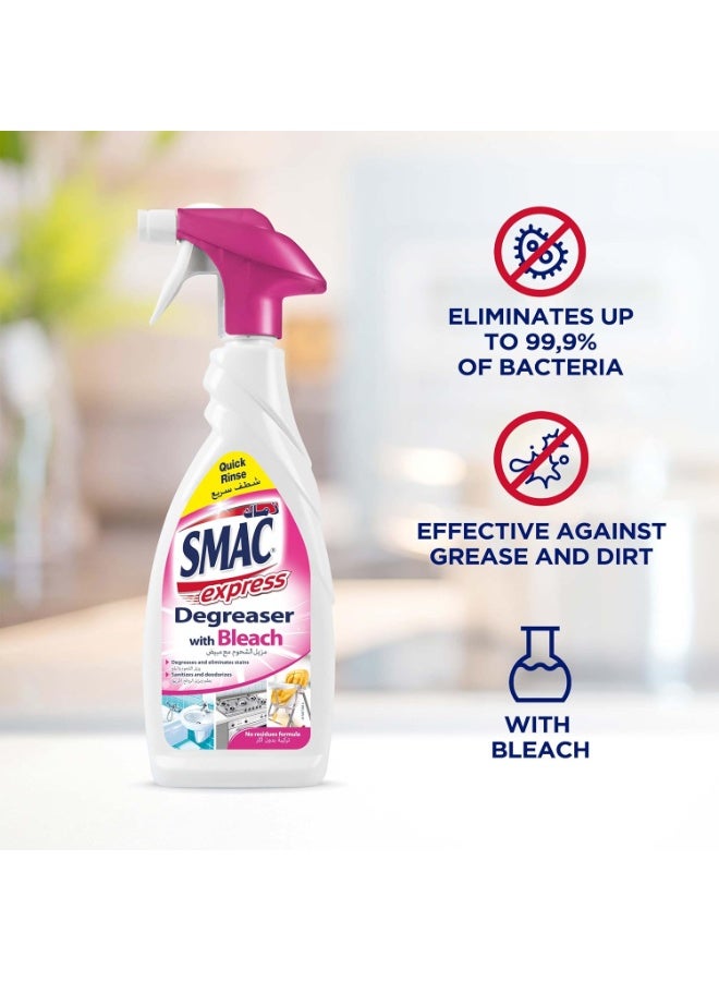 SMAC Express Degreaser with Bleach 650ml Multipurpose Cleaner Kills 99.9 Percent of Bacteria - Image 4