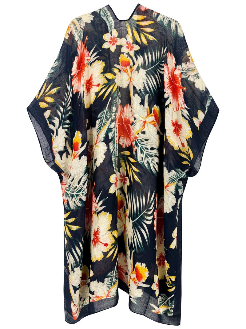 Breezy Lane Kimonos for Women Floral Prints Beach Cover Up Swimsuit Coverup for Bathing Suit - Image 3