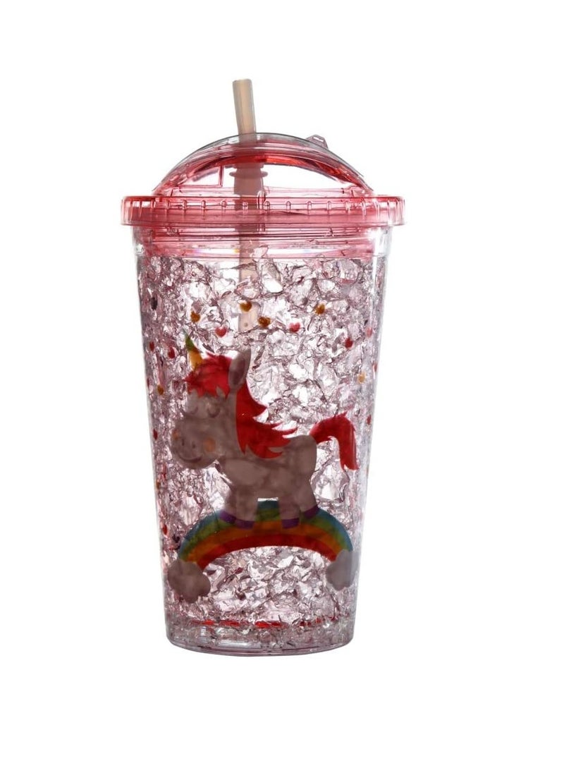 Spaceshoop Iced cup with sliding straw random shaped 