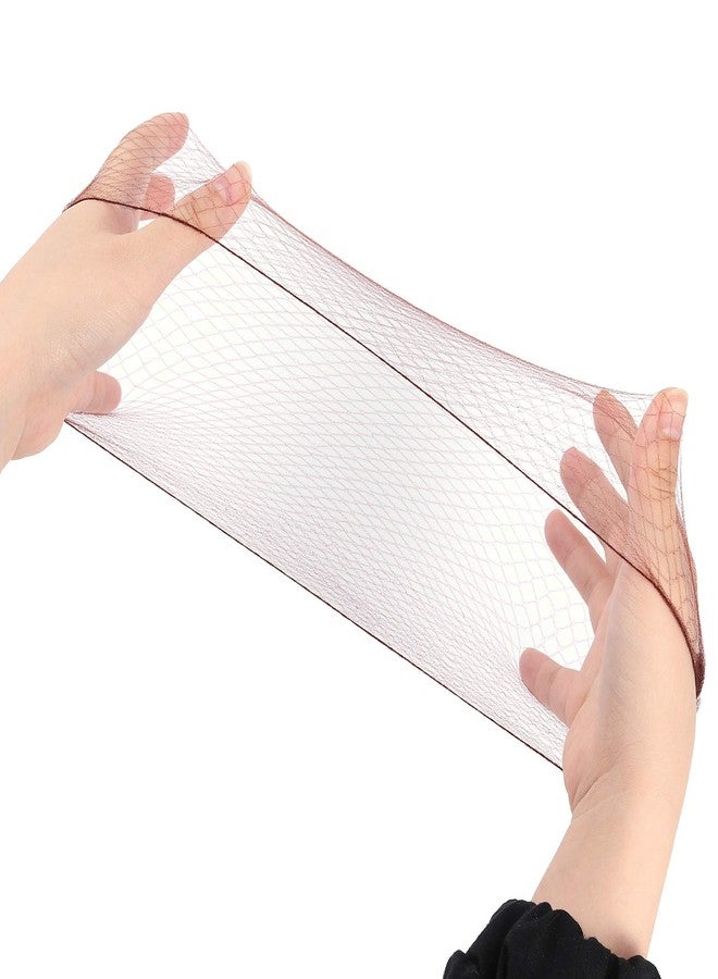 HAKZEON 400 PCS 20 Inch 50CM Hair Nets, Invisible Hair Net for Food Service, Black and Brown Elastic Mesh Wig Nets for Hairstyling Bun Ballet Dancer Stewardess Kitchen - Image 3