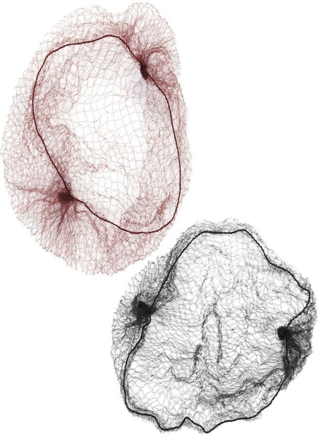 HAKZEON 400 PCS 20 Inch 50CM Hair Nets, Invisible Hair Net for Food Service, Black and Brown Elastic Mesh Wig Nets for Hairstyling Bun Ballet Dancer Stewardess Kitchen - Image 1