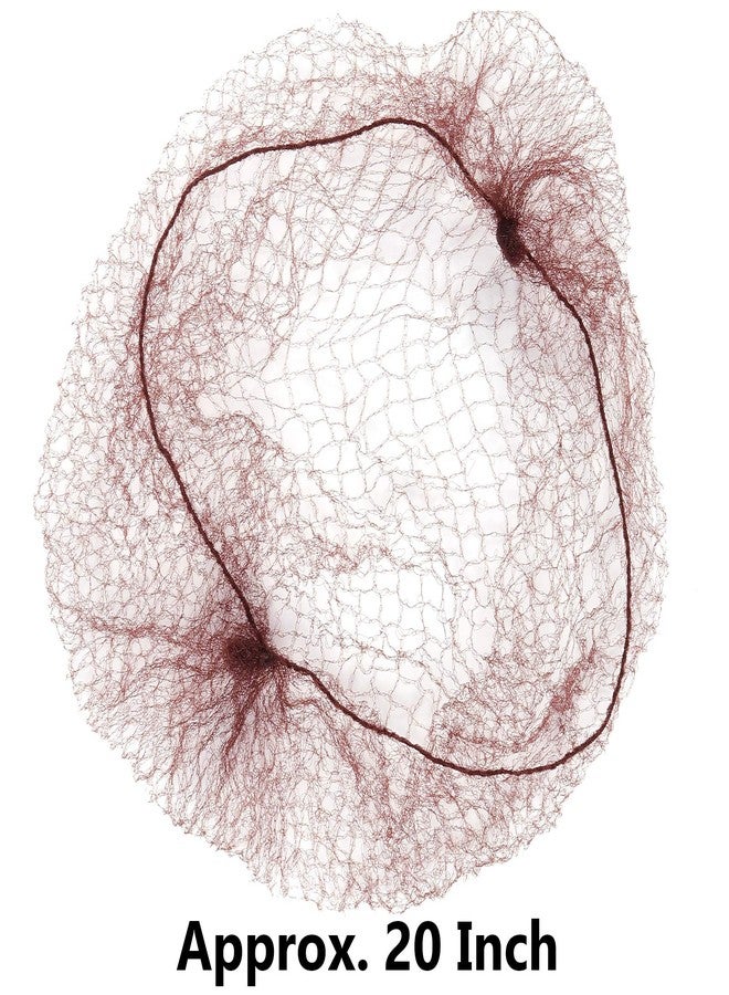 HAKZEON 400 PCS 20 Inch 50CM Hair Nets, Invisible Hair Net for Food Service, Black and Brown Elastic Mesh Wig Nets for Hairstyling Bun Ballet Dancer Stewardess Kitchen - Image 2