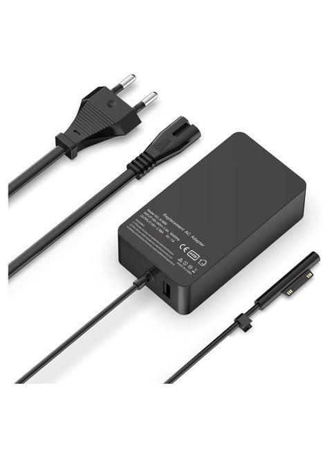 Surface Charger, 44W 15V 2.58A Power Supply AC Adapter Charger for Microsoft Surface Pro 3/4/6/7, Surface Laptop 3/2/1, Surface Go/Book