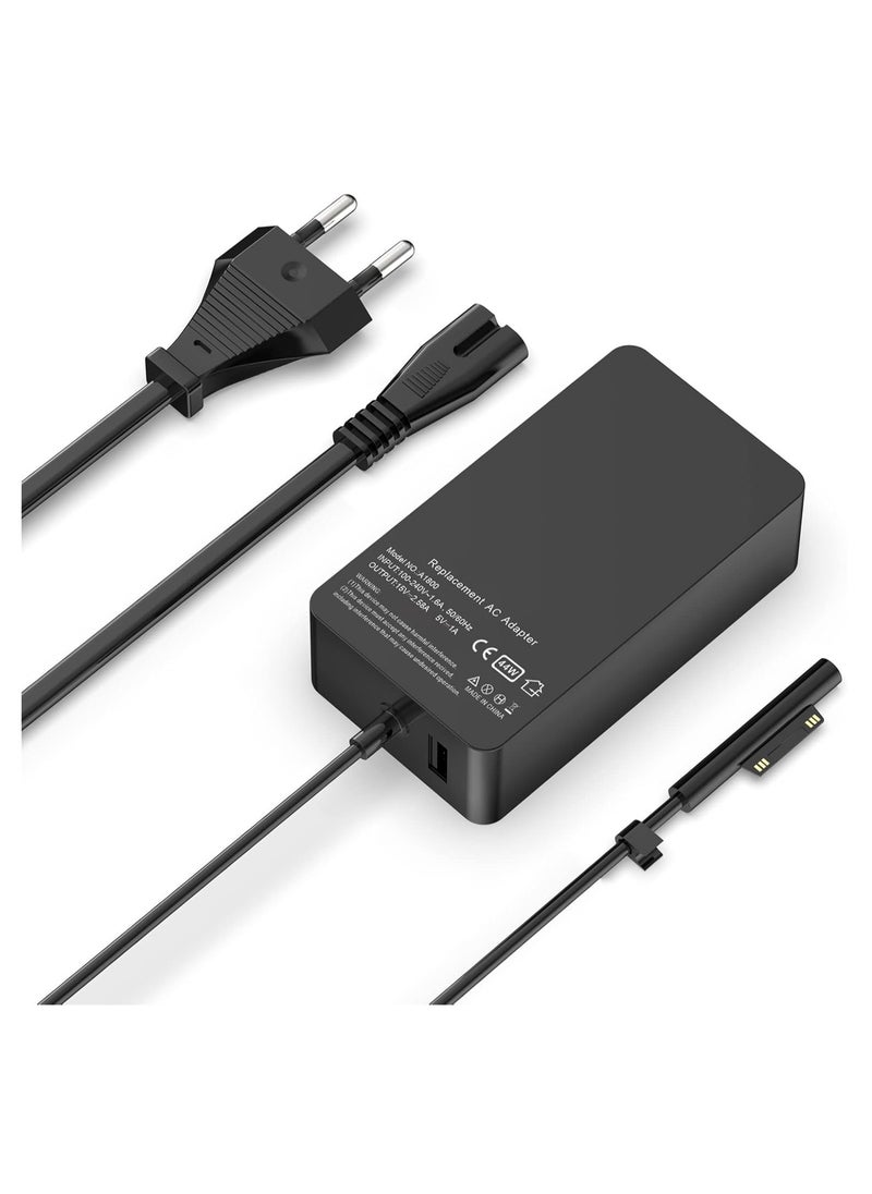 Surface Charger, 44W 15V 2.58A Power Supply AC Adapter Charger for Microsoft Surface Pro 3/4/6/7, Surface Laptop 3/2/1, Surface Go/Book