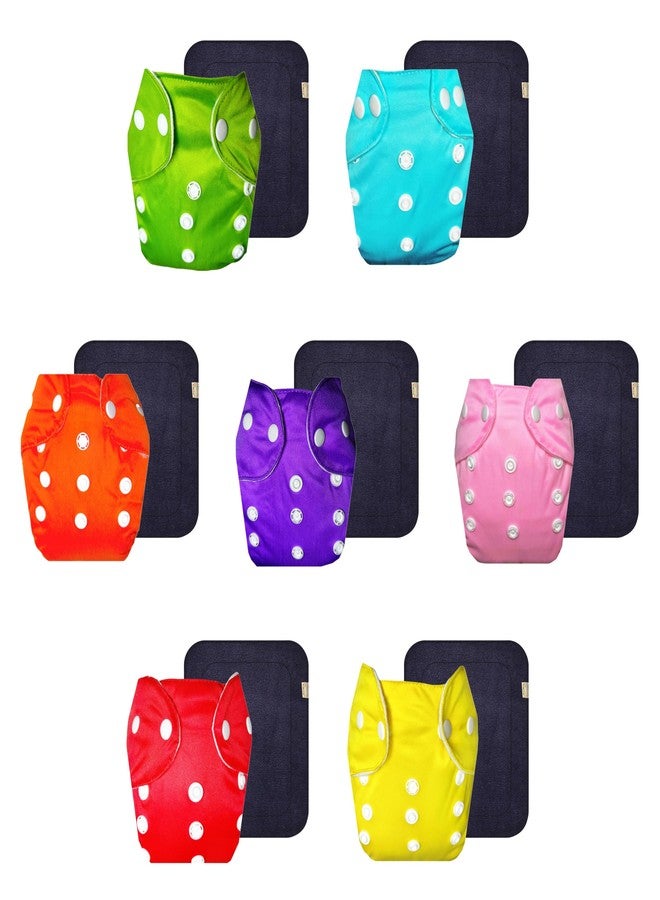 Dumbledo Lite Cloth Diaper with Gray Insert (Pack of 7) | Soft & Gentle | 6-Layer Absorbent Pad | Quick Dry | Worry-Free Diapering | 3 Months - 2 Years | Unisex Baby - Image 1