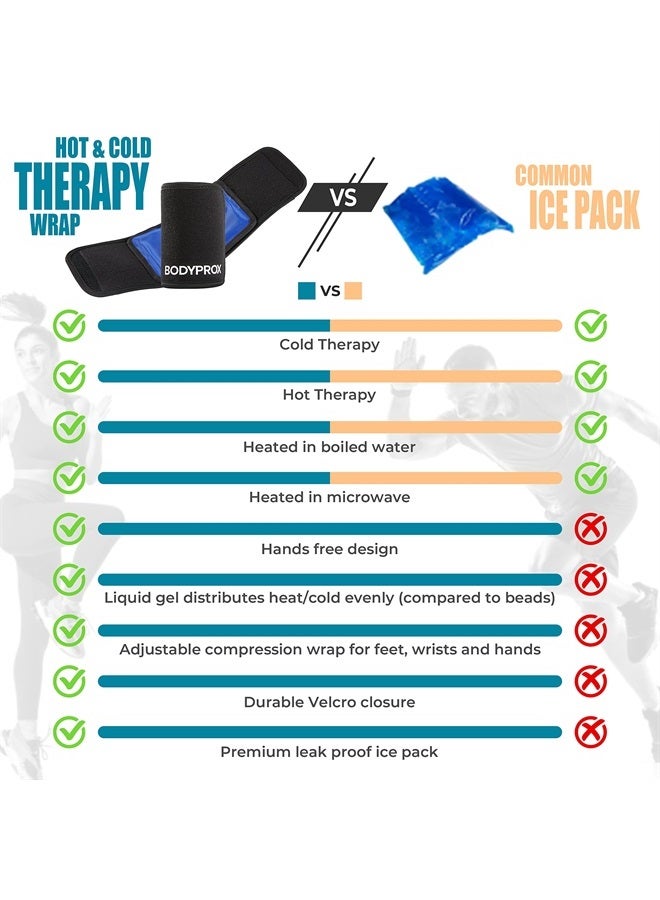 Bodyprox Cold & Hot Therapy Wrap, Reusable Gel Pack for Pain Relief. Great for Sprains, Muscle Pain, Bruises, Injuries, Etc. (Foot, Arm, Elbow, Ankle). - Image 3