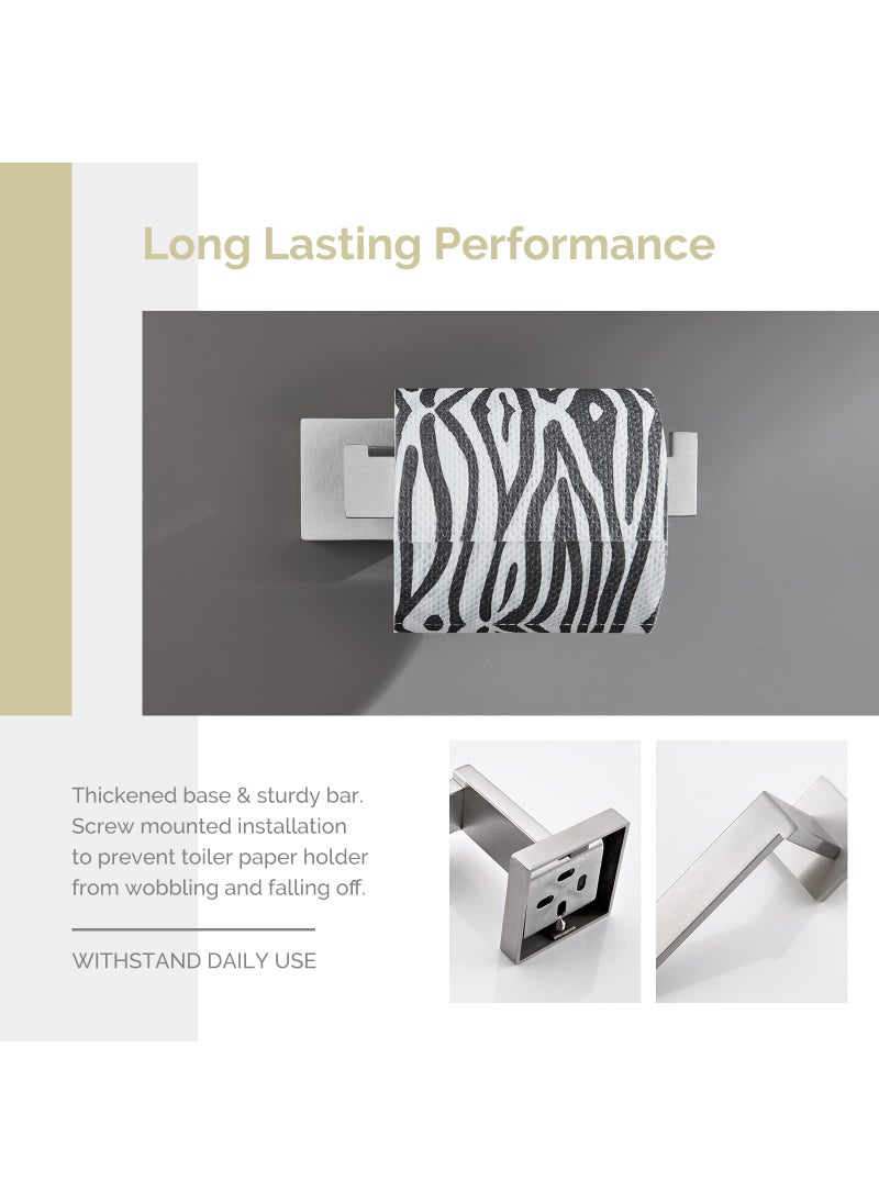 Angle Simple Toilet Paper Holder Brushed Nickel  Angle Simple SUS304 Stainless Steel Bathroom Tissue Holder  Open Arm Toilet Tissue Roll Hanger Wall Mount  - Image 5
