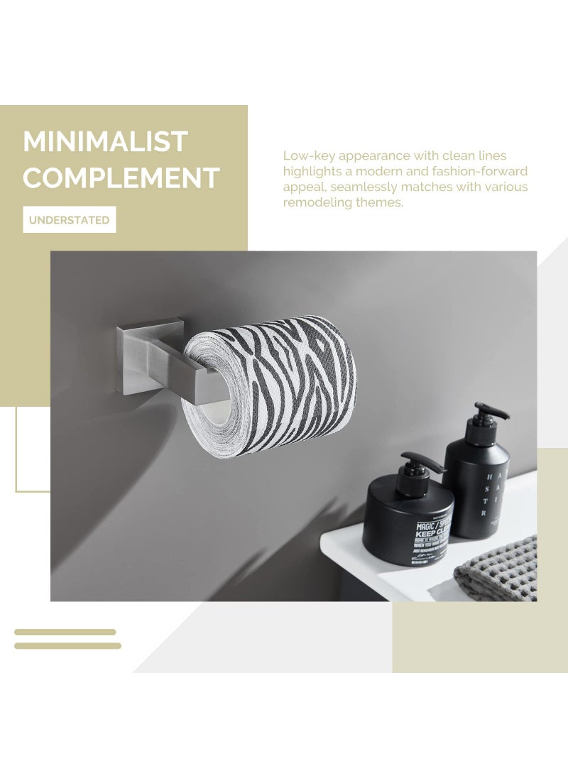Angle Simple Toilet Paper Holder Brushed Nickel  Angle Simple SUS304 Stainless Steel Bathroom Tissue Holder  Open Arm Toilet Tissue Roll Hanger Wall Mount  - Image 2