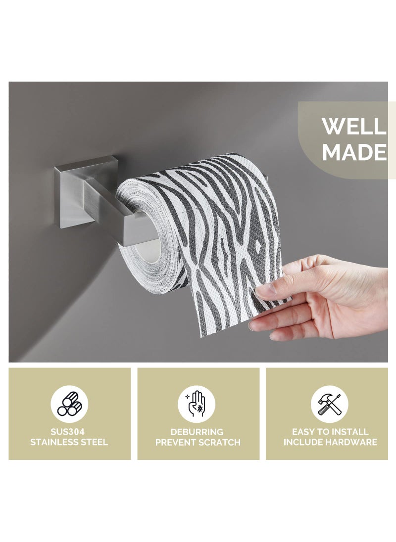 Angle Simple Toilet Paper Holder Brushed Nickel  Angle Simple SUS304 Stainless Steel Bathroom Tissue Holder  Open Arm Toilet Tissue Roll Hanger Wall Mount  - Image 4