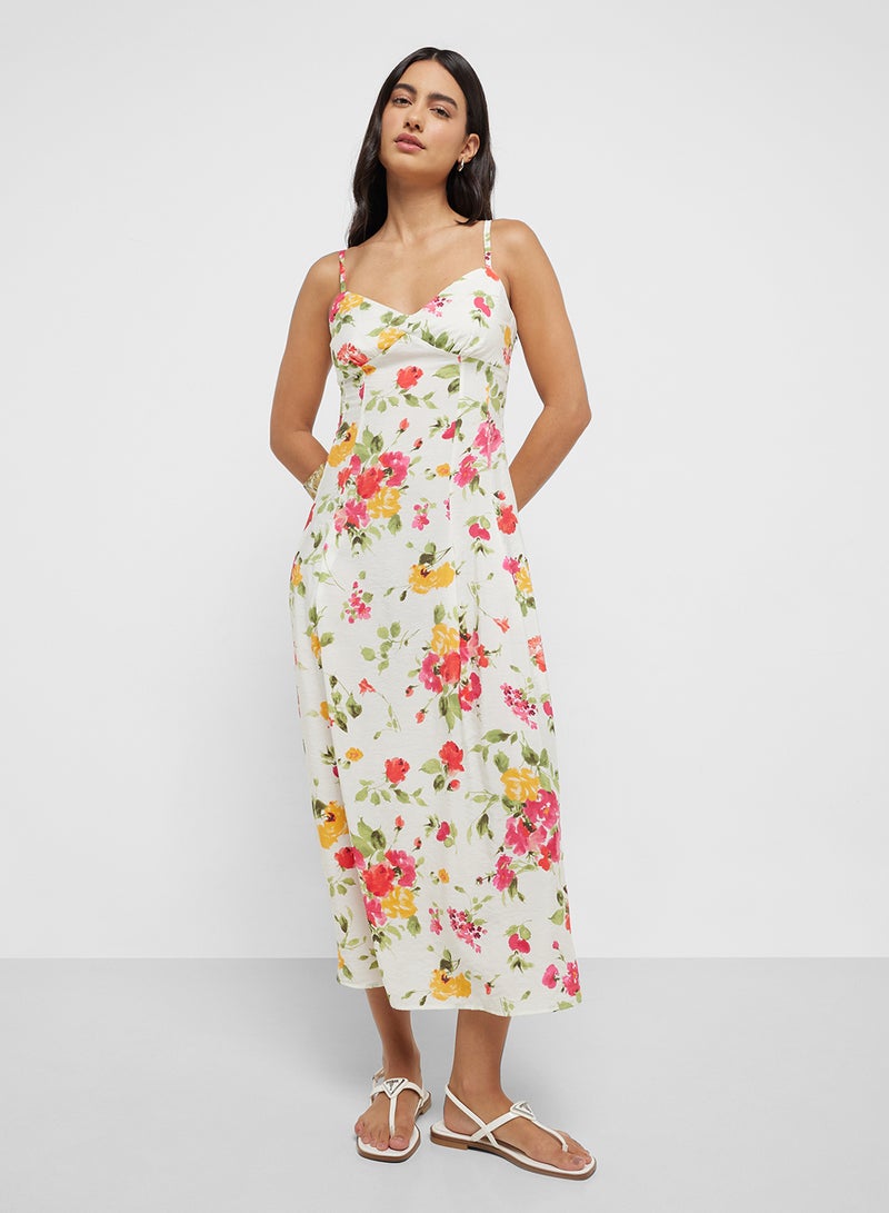 MANGO Floral Print Midi Dress  - Image 4