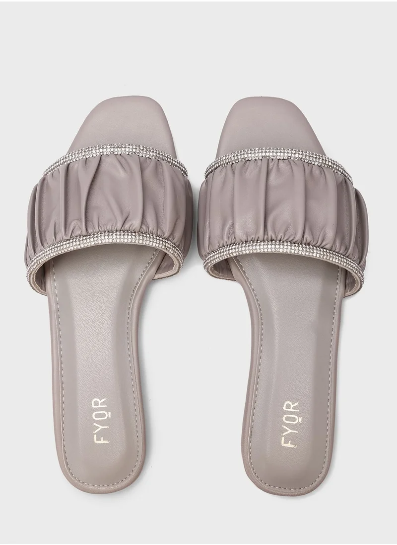 FYOR Quilted Strap Sandals