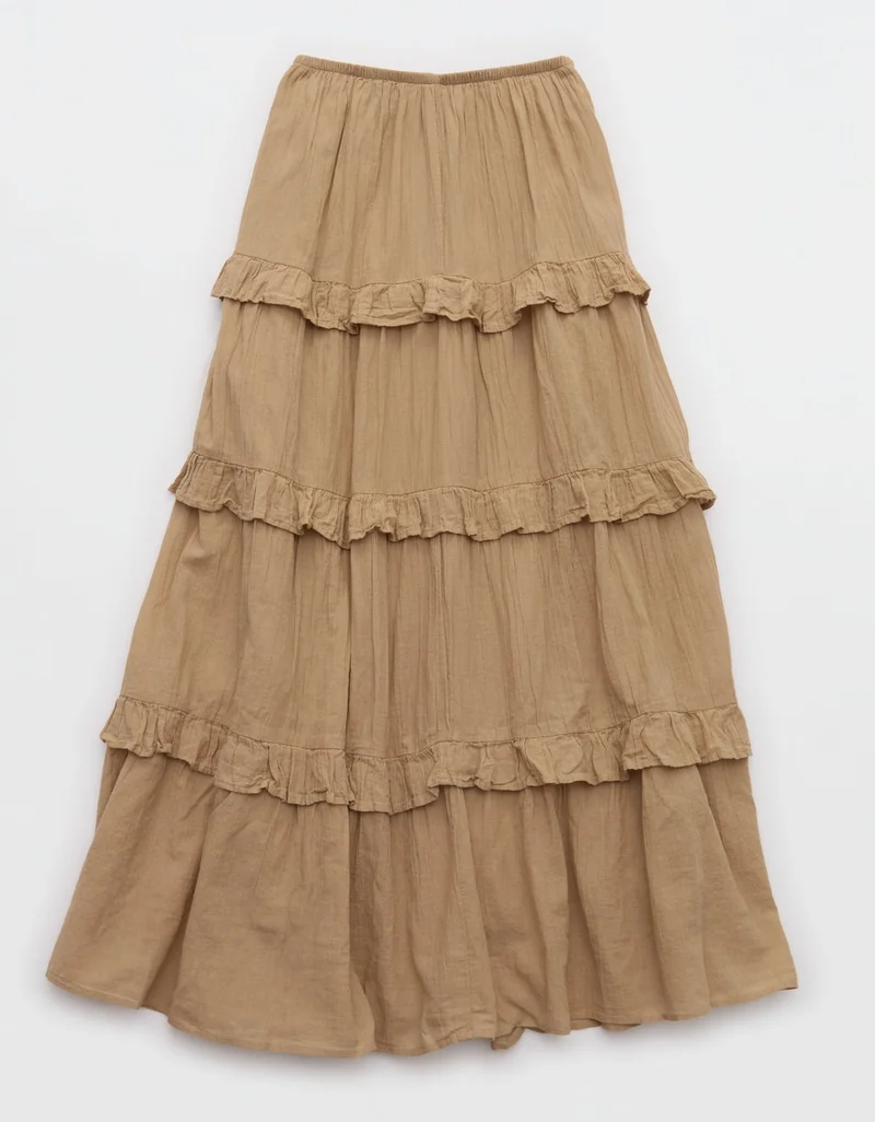 Aerie  Aerie Ready To Ruffle Tiered Midaxi Skirt for Women | Best Price UAE
