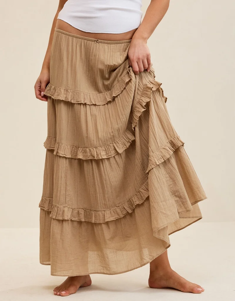 Aerie  Aerie Ready To Ruffle Tiered Midaxi Skirt for Women | Best Price UAE