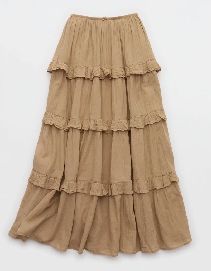 Aerie  Aerie Ready To Ruffle Tiered Midaxi Skirt for Women | Best Price UAE