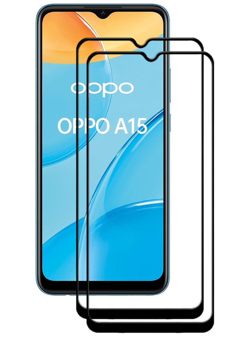 ACLIX 2 Pieces Antistatic ESD Dustproof Premium Quality High Definition Tempered Glass Screen Protector Designed For Oppo A15 - Image 1