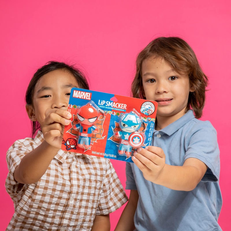 Lip Smacker مرطب شفاه ليب سماكر مارفل، سلسلة مفاتيح، مرطب شفاه للأطفال - سبايدرمان وكابتن أمريكا - Image 2