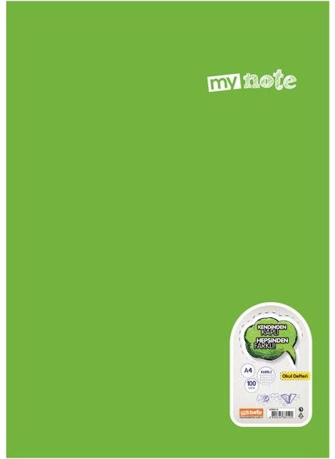 Mynote Text Classic Notebook A4 100 Sheets Checkered 