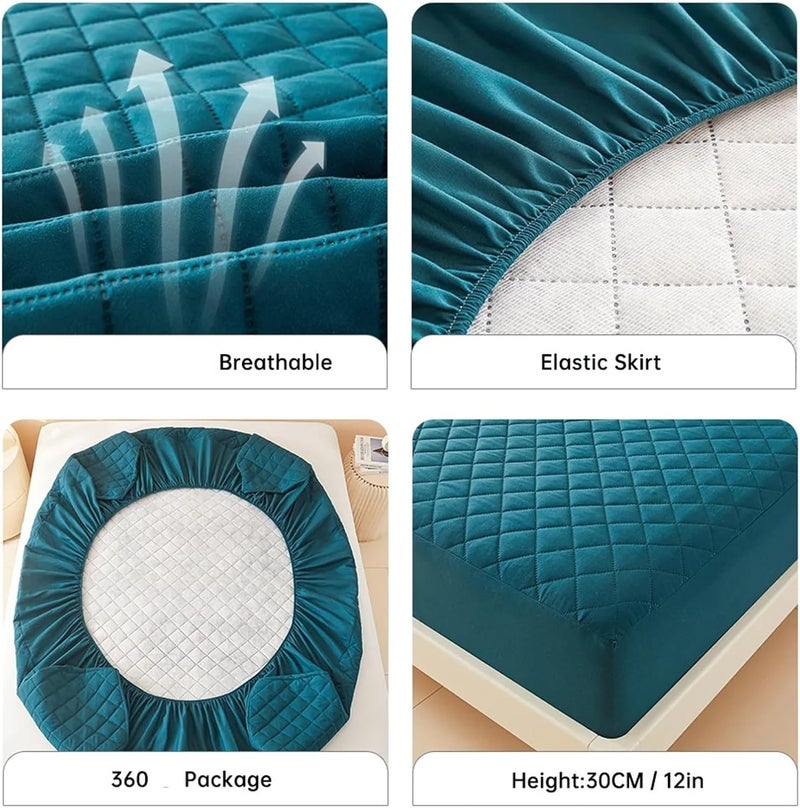 Globally popular universal design 3D Thick Mattress Cover, Waterproof Protector, Soft and Breathable Fitted Bed Sheet No Pillowcase for Home, Bedroom(Light Blue,US-King 78X80in) All-scene tailored quality Polished safe edge Remote area delivery Custom sizing alternatives Diverse operating method fit Periodic restock local Year round in stock Multi-purpose fine material Reliable local delivery service Upgraded general grade quality General standard compliant quality Extra part combo compatible Safe approved storage space Heavy load resistant Dust proof Quick assemble Easy clean surface All condition fit Season change compatible build Affordable trusted craftsmanship Licensed warehouse stored goods Multi-use well optimized build Secure equipped warehouse Priority based order prep - Image 4