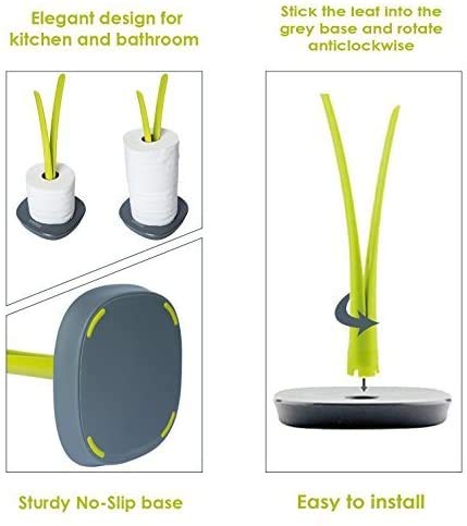 HARI - Decorative Paper Towel Holder or Toilet Paper Holder Vertical Countertop Paper Towel Stand or Toilet Roll Stand - Sturdy No-Slip Base - 11.75 x 6 - Image 4