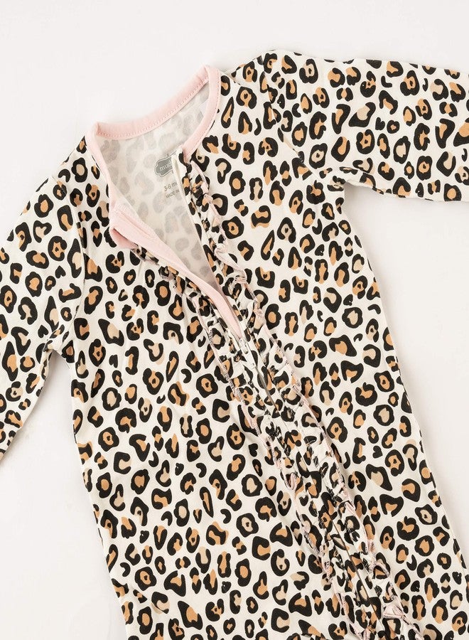 Mud Pie baby girls Mud Pie Leopard Headband Set, Multi, 3-6 Months and Toddler Sleepers, Multi, 6 Months US - Image 4