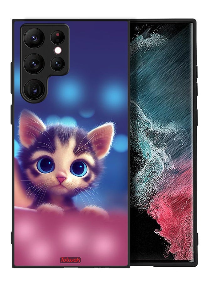 Tolwak Samsung Galaxy S22 Ultra 5G Protective Case Cover Little Cat - Image 2