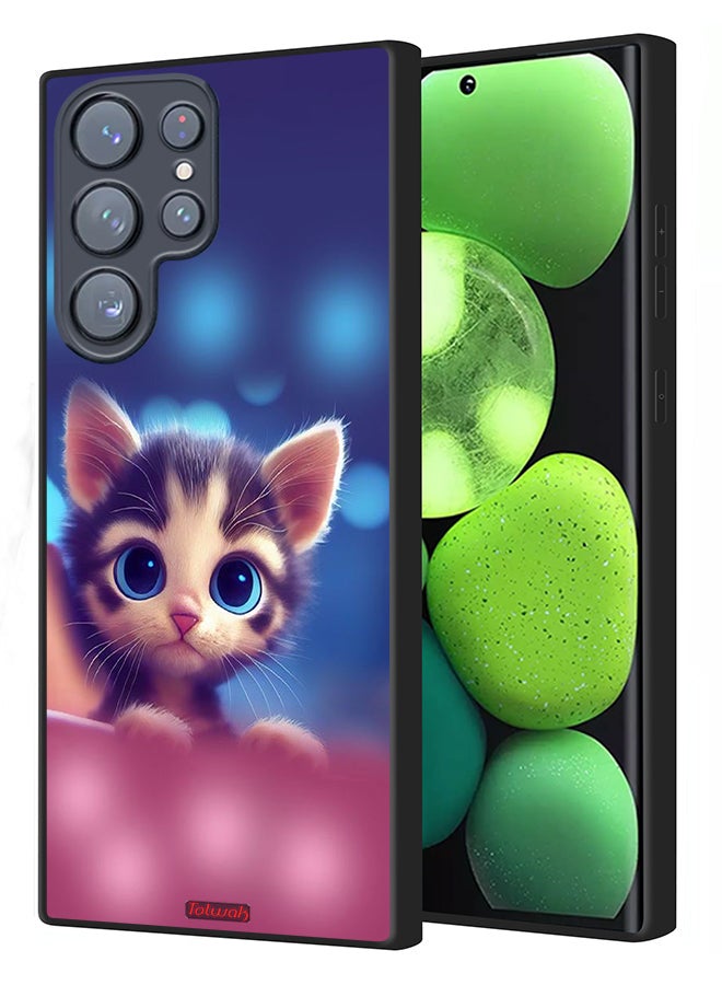 Tolwak Samsung Galaxy S22 Ultra 5G Protective Case Cover Little Cat - Image 1