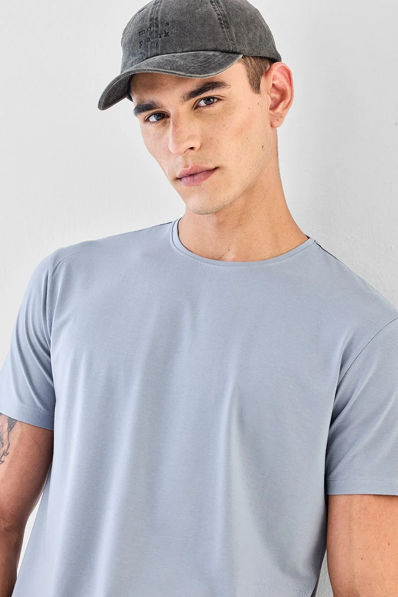 SNITCH Basic Side Slit Stretch T-Shirt