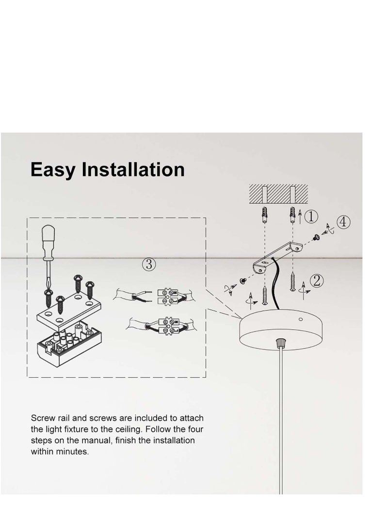SYOSI Ceiling Pendant & Lamp Holder - Ceiling Rose & Light Pendant E27 Bulbs Fitting Set with Braided Fabric Cable - White Cable  - Image 5