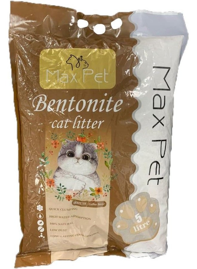 Natural Calcium Bentonite Cat 5 Litter Lemon and Coffee - 99% Pure, with Sodium Nitrogen Carbonate and Fragrance Pack of 2