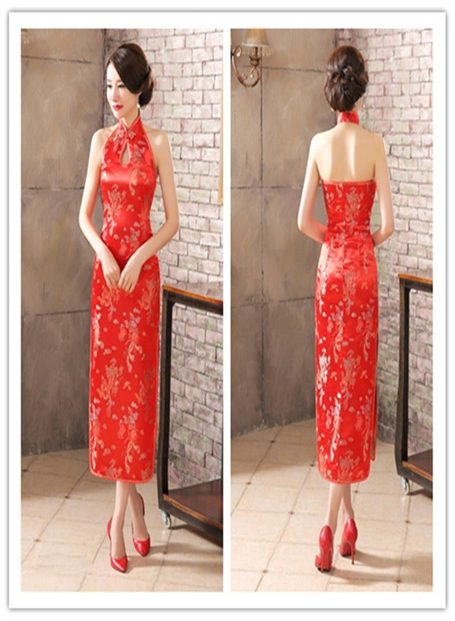 Loquat Dragon And Phoenix Sleeveless Dress Big Red,  - Image 2