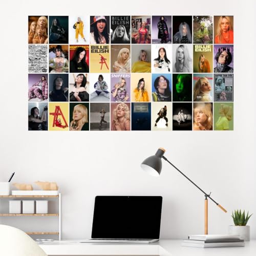 auraposter Paper Billie Eilish Poster (Set of 40) Mini Posters (15 x10 cm) Billie Eilish's songs for Wall, Bedroom, Living room | Singer Billie Eilish Posters | Glue Dots Included - Image 3