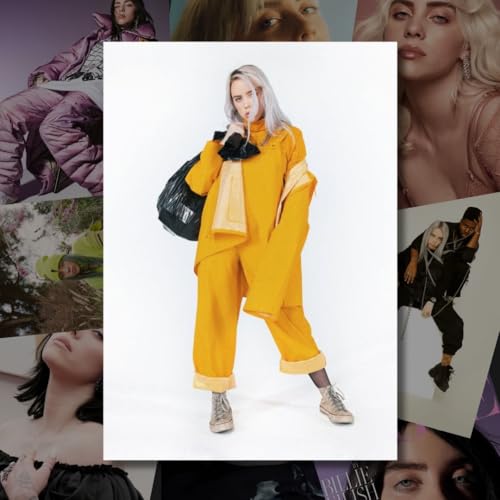 auraposter Paper Billie Eilish Poster (Set of 40) Mini Posters (15 x10 cm) Billie Eilish's songs for Wall, Bedroom, Living room | Singer Billie Eilish Posters | Glue Dots Included - Image 4