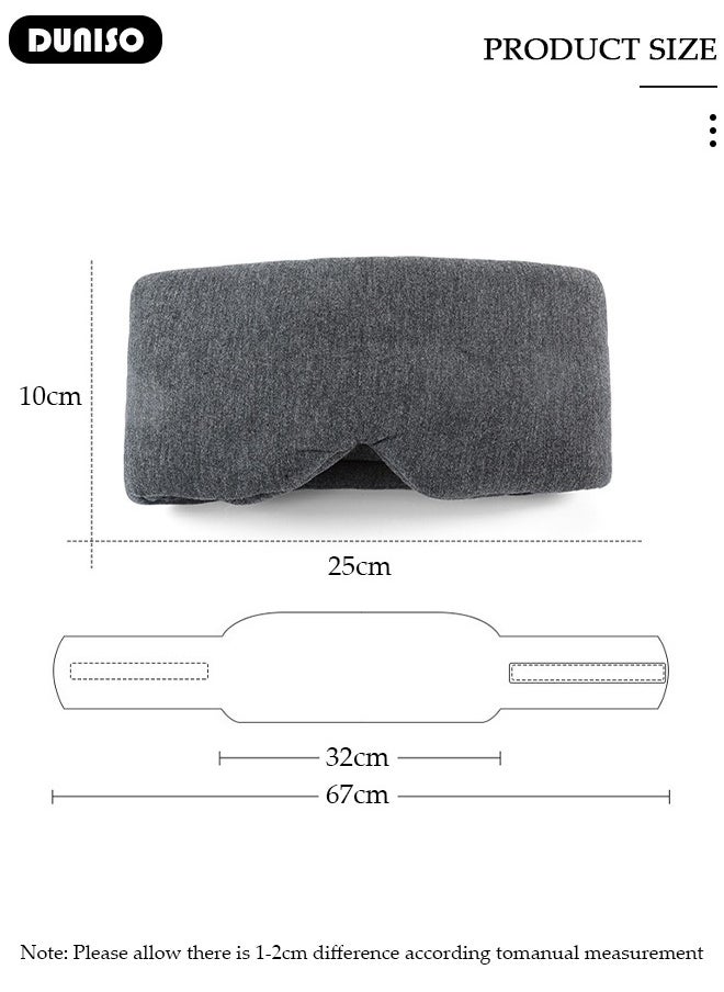 DUNISO Comfortable and Breathable Eye Mask, 100% Blackout Sleep Mask,  3D Contoured Sleep Eye Mask, Eyeshade with Adjustable Straps for Men Women, Eye Blinder for Travel/Sleeping/Shift Work  - Image 3