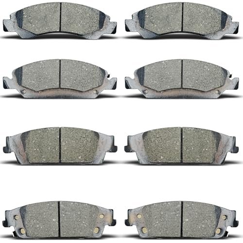 ALADICHE Front RearCeramic Brake Pads Set Replacement for Cadillac Escalade,Escalade ESV,for Chevy Silverado 1500,Suburban,Tahoe,for GMC Sierra 1500,Yukon,Yukon XL, D1363 D1707 - Image 1