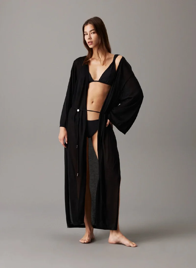 CALVIN KLEIN Sheer Knit Beach Kaftan
