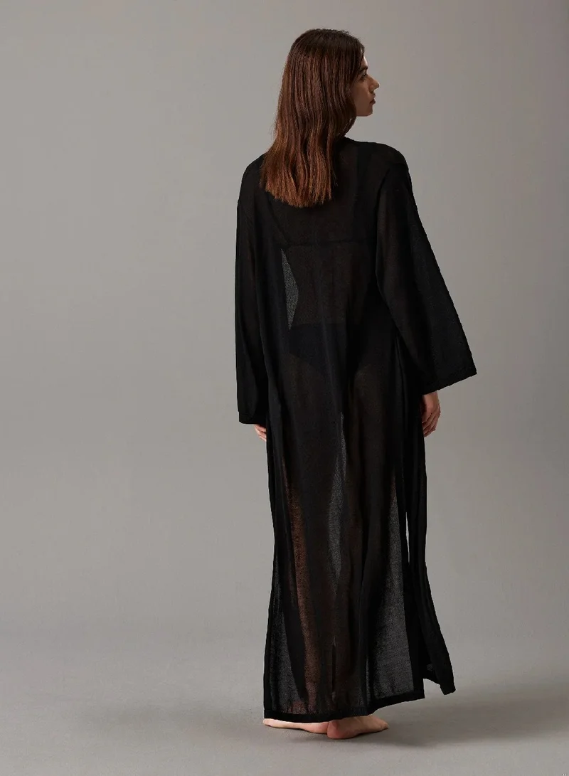 CALVIN KLEIN Sheer Knit Beach Kaftan