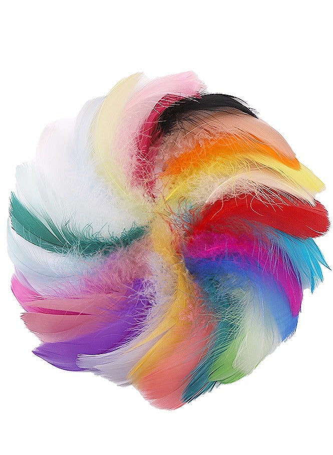 300pcs Colorful Goose Feathers in Bulk 3-6 inch for DIY Dream Catcher Accessories Wedding Party Decoration 10Colors - Image 1