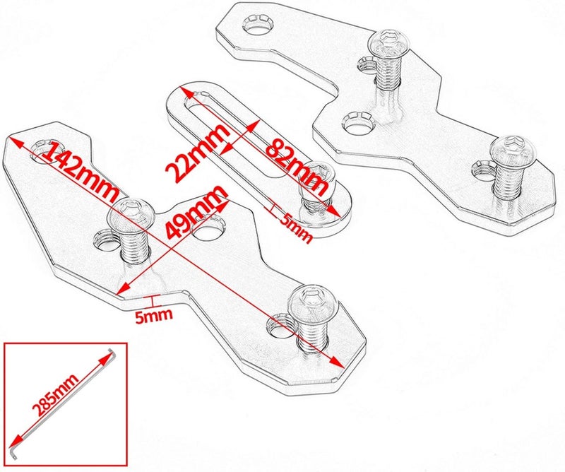 QASULER Motorcycle Rearset Base Footrest for YZF-R15 V3 - Image 2