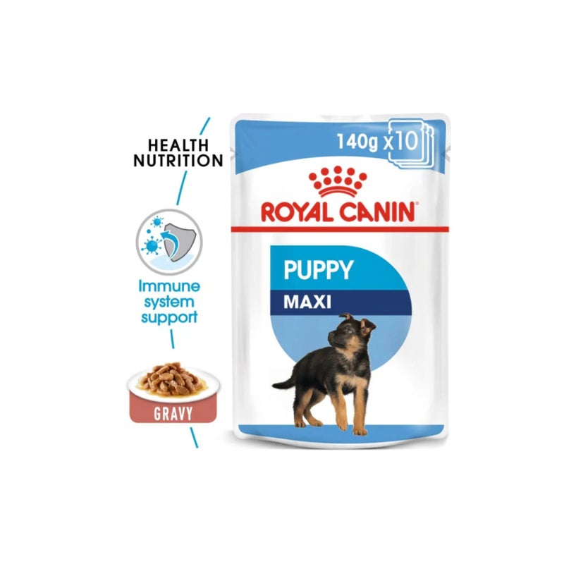Royal Canin Wet Food Chunks in Sauce for Large Breed Puppies 0-15 Months & 26-44kg, 10x140g - Image 3