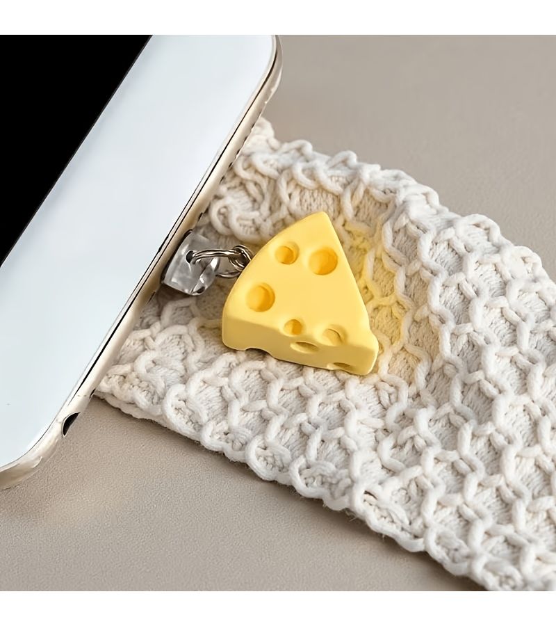 Cheese Shaped Dust Plug for E Reader Type C Port Charging Phone - Image 5
