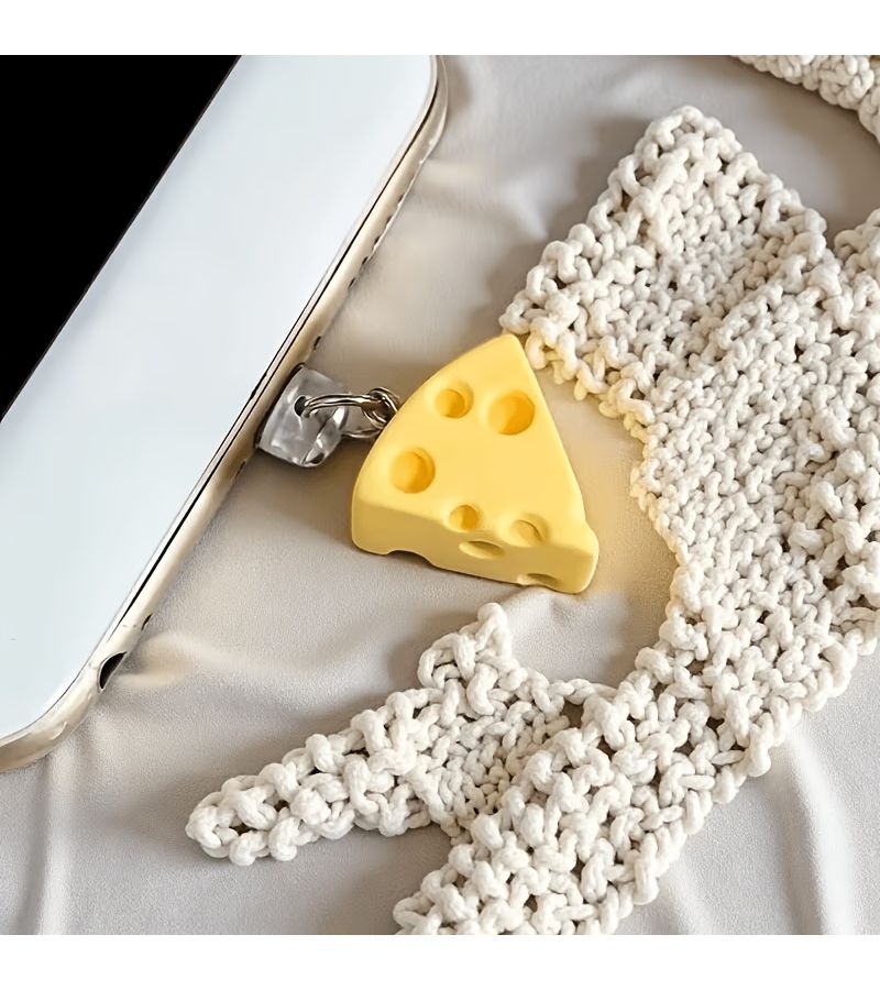 Cheese Shaped Dust Plug for E Reader Type C Port Charging Phone - Image 3