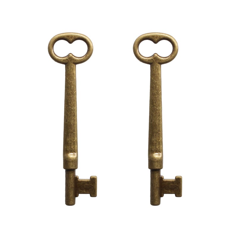 VIDABTE KY-30 Skeleton Key, Universal Skeleton Key with Double Notched Bit for House Doors with Mortise Locks, Mortise Lock Keys (2 pcs) - Image 1