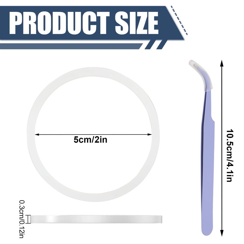 PEUTIER 6pcs Silicone Gasket Replacement for Hydro Flask Wide Mouth Flip Lid Bottles, 2 Inch Replacement O Ring for 12/16/24/32/40oz Lid, with Tweezers - Image 2