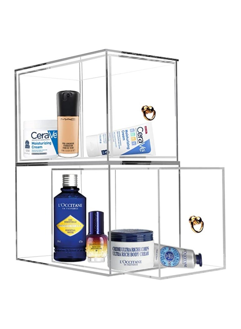كرييتف بلانت أدراج تخزين أكريليك كريتيف بلانيت لمستحضرات التجميل والنظارات الشمسية والمكياج (مستويين L) - Image 1