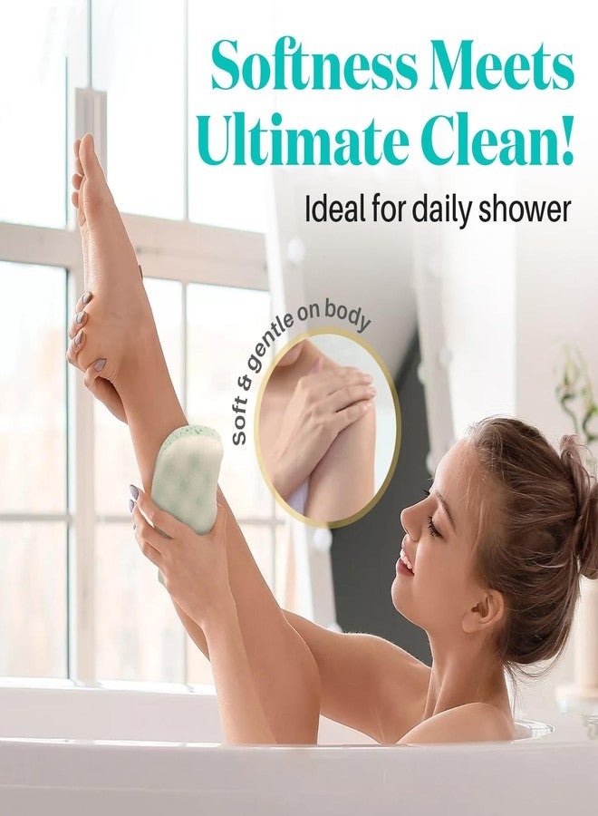 Calypso Aqua Massage-Dual Action Textured Cellulose Bathing Scrubbing Sponge for exfoliation For Men and women 1 PC assorted colour - Image 2