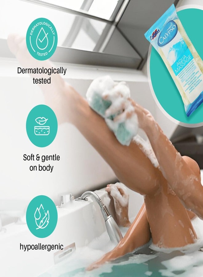 Calypso Aqua Massage-Dual Action Textured Cellulose Bathing Scrubbing Sponge for exfoliation For Men and women 1 PC assorted colour - Image 5